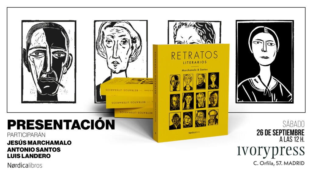 Presentación en la librería Ivory Press de Madrid de Retratos literarios